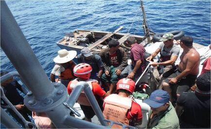 Marina rescata a 17 cubanos en Q. Roo