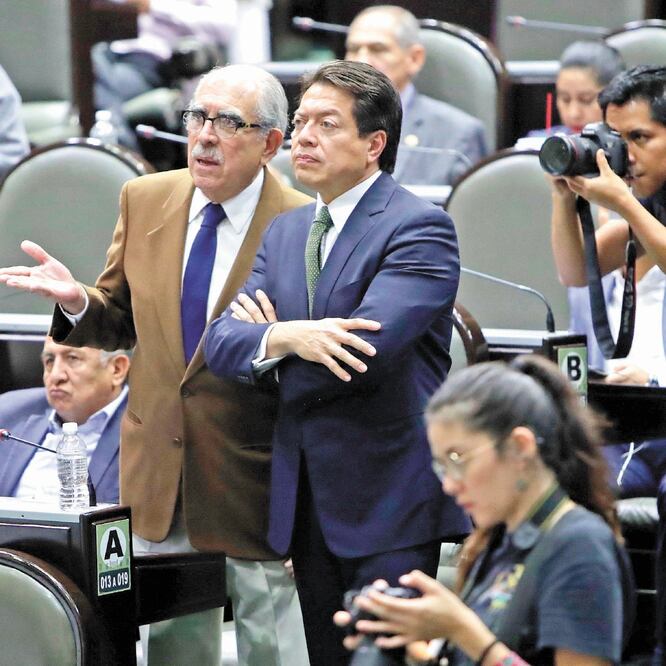 El coordinador de Morena en San Lázaro, Mario Delgado, aseguró que siempre se puede encontrar un gasto excesivo e innecesario. Foto/IVÁN STEPHENS. EL UNIVERSAL