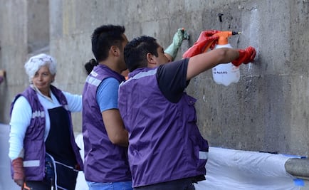 Concluyen limpieza de pintas en Palacio Nacional