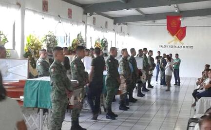 Velan en Veracruz a cinco militares fallecidos en accidente en Oaxaca