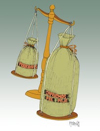 Desproporción en el presupuesto