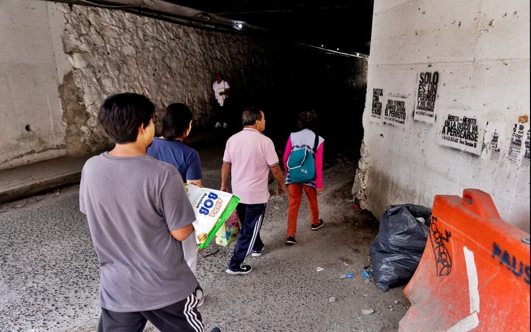 Los bajopuentes de la autopista México-Puebla, en el tramo de Iztapalapa a Los Reyes La Paz en ambos sentidos, lucen sumamente deteriorados y con poca iluminación en algún caso. Foto: Hugo Salvador / EL UNIVERSAL