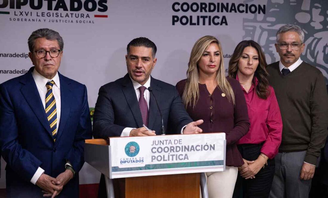 Omar García Harfuch, sceretario de Seguridad, en conferencia de prensa desde la Cámara de Diputados este 27 de octubre de 2025 / Foto: Hugo Salvador. EL UNIVERSAL