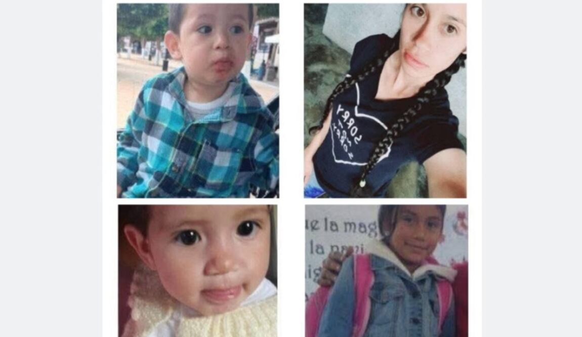 Jaqueline y sus tres hijos de siete, dos y 11 meses de edad, desaparecieron en el municipio de Donato Guerra, Estado de México. (Foto: especial)