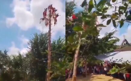 Se accidentan 5 voladores de Papantla en Veracruz; se rompe el mástil mientras descendían