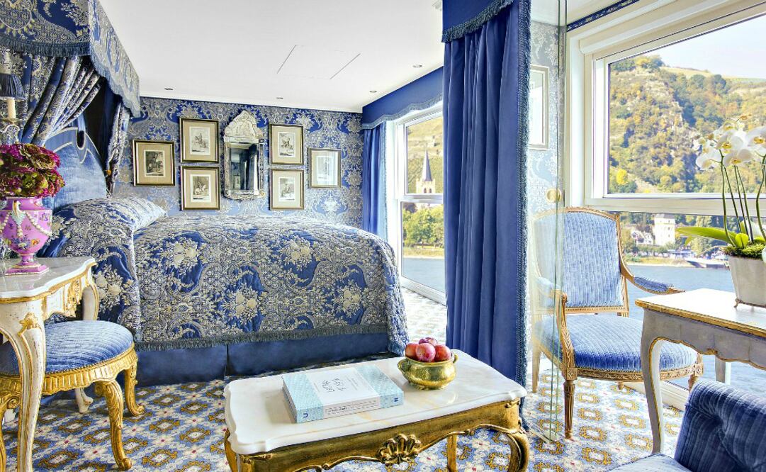 Uniworld. Sus barcos destacan por la decoración suntuosa de los camarotes y áreas comunes. (Foto: Cortesía UNIWORLD)