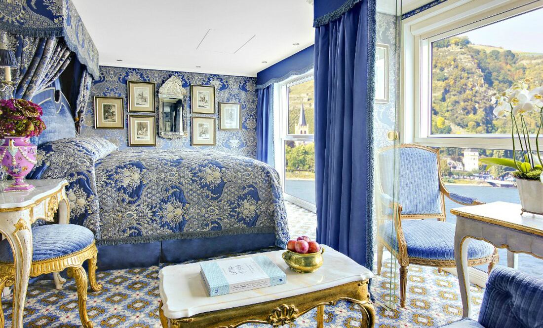 Uniworld. Sus barcos destacan por la decoración suntuosa de los camarotes y áreas comunes. (Foto: Cortesía UNIWORLD)