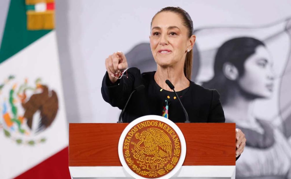 La presidenta Claudia Sheinbaum durante la mañanera del 11 de diciembre del 2025. Foto: Diego Simón / EL UNIVERSAL