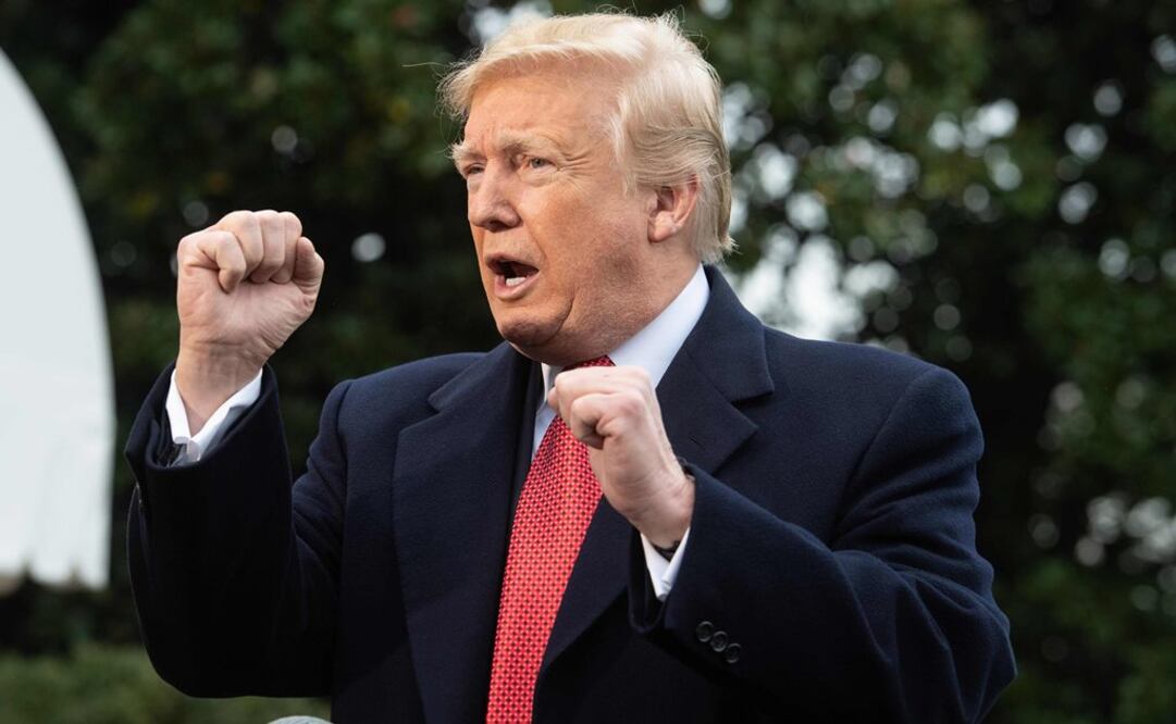El presidente de Estados Unidos, Donald Trump, da un mensaje desde la Casa Blanca (Foto: AFP)