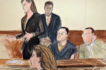 Trece minutos intercambió "El Chapo" miradas con sus gemelas