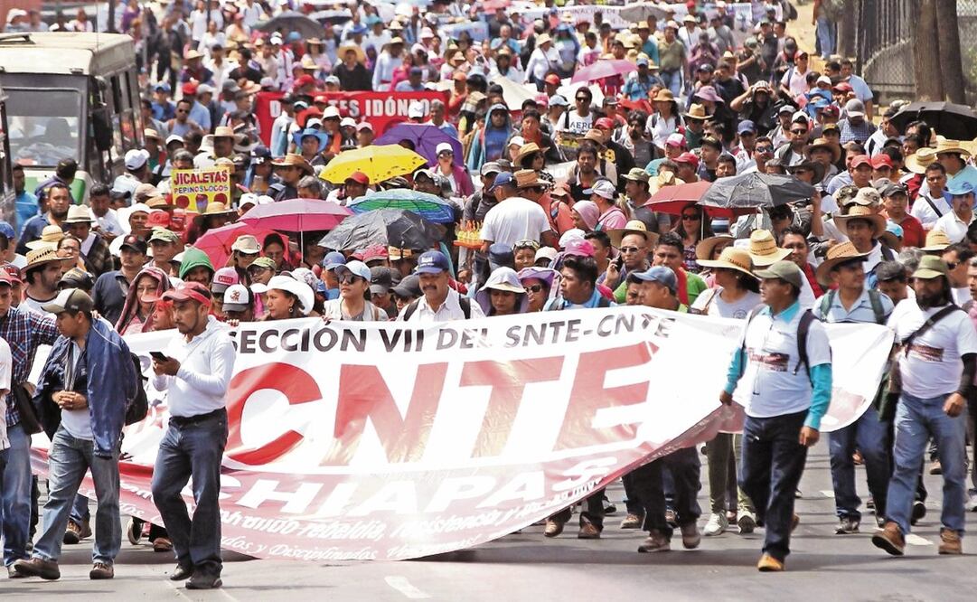 Movilización de la CNTE. Imagen ilustrativa. Foto: EL UNIVERSAL