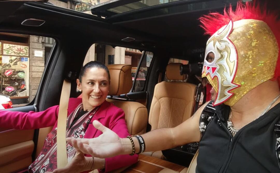 Claudia Sheinbaum participó "Al Volante" con el Escorpión Dorado para su episodio de los presidenciables. / Foto: Captura Youtube. 