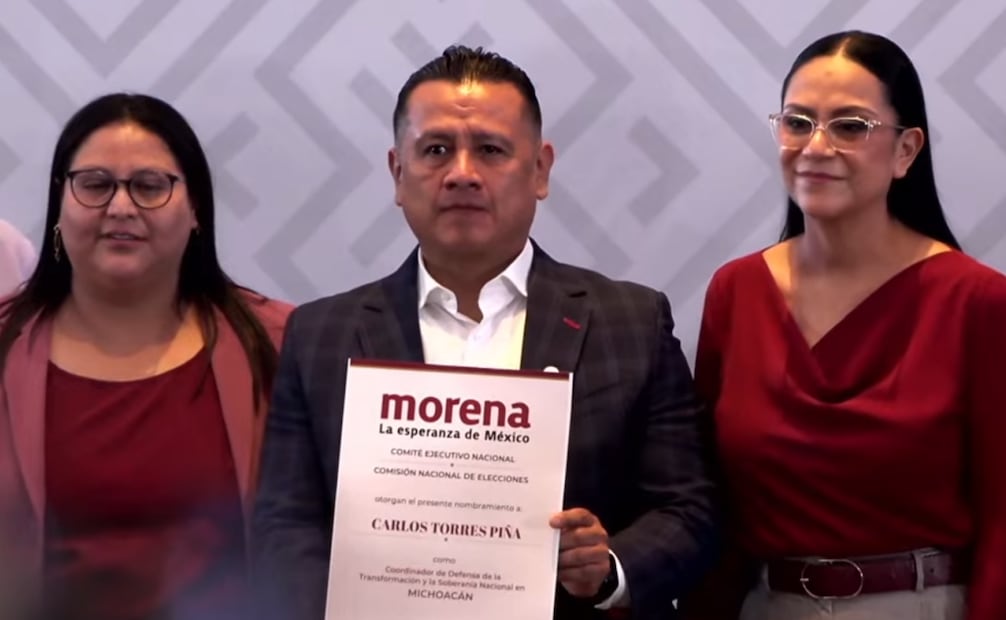 Torres Piña presentó su renuncia al cargo, luego de asumir el puesto como coordinador de la transformación en Michoacán (14/09/2026). | Foto: Redes sociales de Citlalli Hernández.