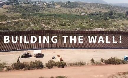 Trump muestra en video avances de construcción del muro fronterizo