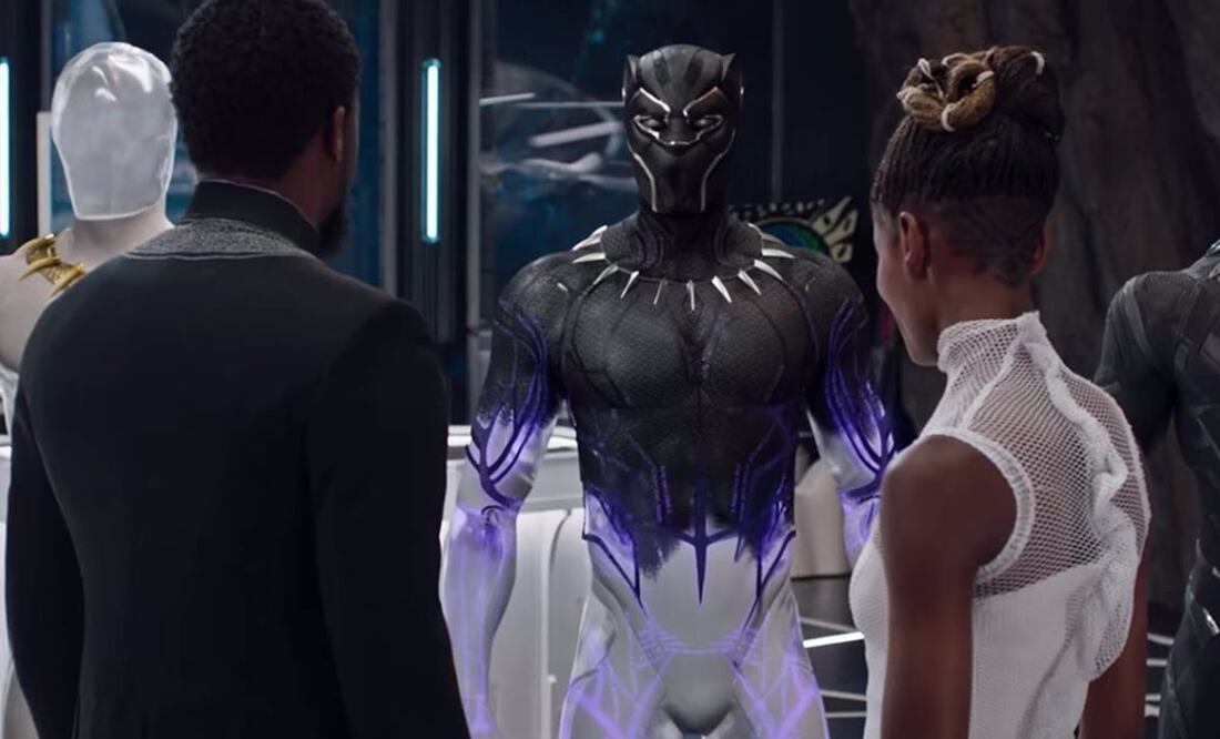 Chadwick Boseman y Letitia Wirght en "Black Panther". Foto: Especial Marvel