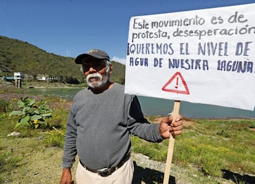 Protestan por la falta de agua en presa de Valle de Bravo