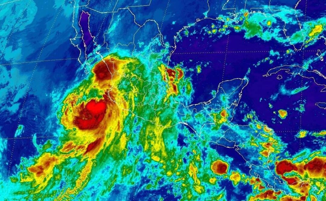 El sistema también ocasionará tormentas intensas en áreas de Sinaloa y Nayarit; tormentas muy fuertes en Baja California Sur y Guerrero (Conagua)