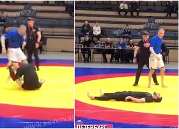 Luchador ruso sufre escalofriante lesión en el cuello