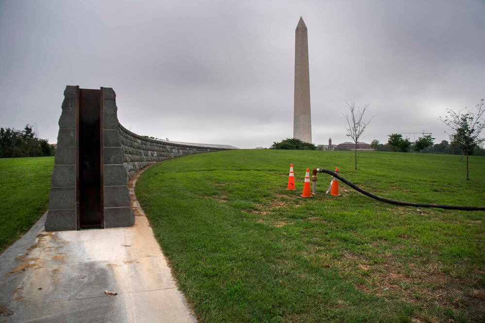 Vista de los bloques en Washington ante la llegada de "Florence". Fotos: AFP