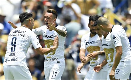 Pumas golea a Necaxa en Ciudad Universitaria