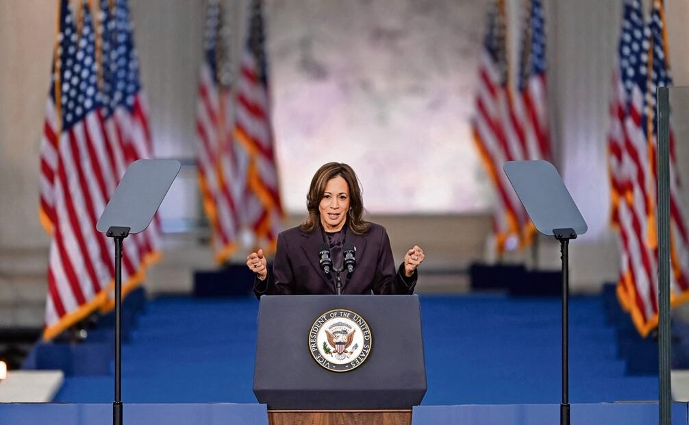 La ex vicepresidenta de Estados Unidos, Kamala Harris, en la Universidad Howard en Washington. Foto: Saul Loeb | AFP