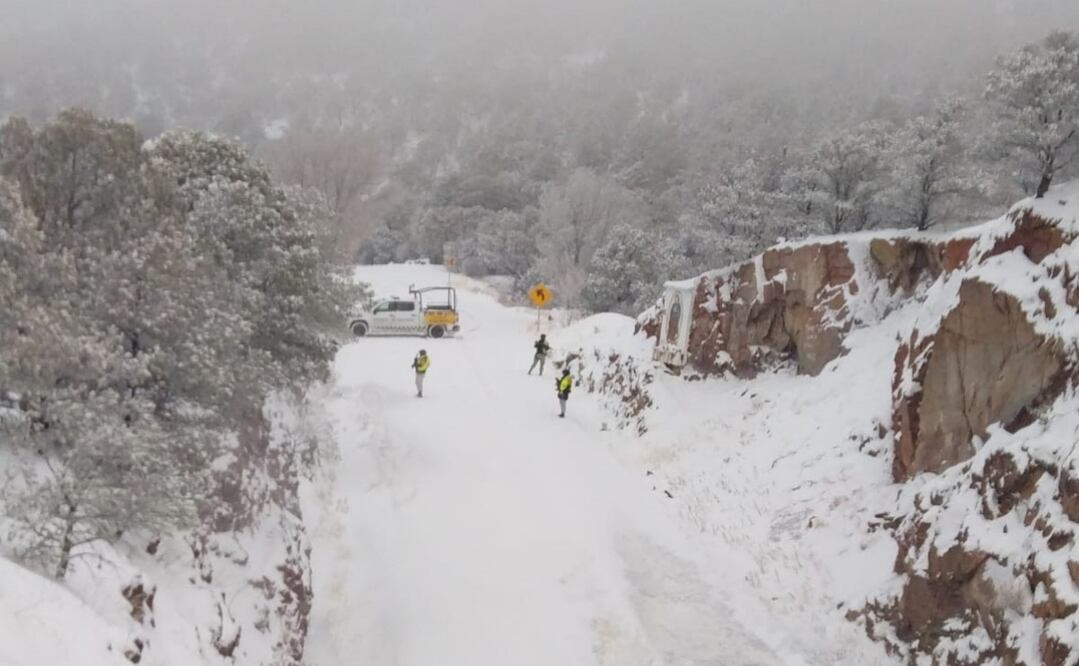 Nevadas en Chihuahua. Foto: Especial