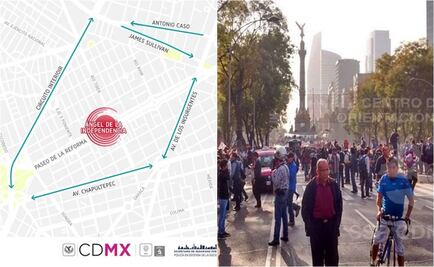 Se concentran manifestantes en el Ángel; marcharán al Zócalo