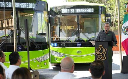 Gobierno de NL conecta Escobedo, García y Monterrey con 20 nuevos camiones