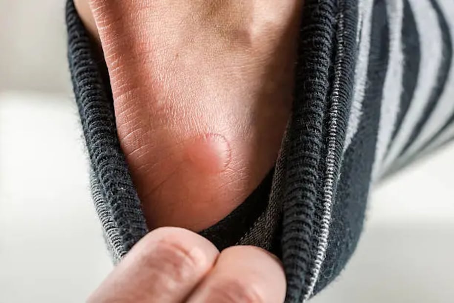 Las ampollas en el pie aparecen debido a la constante fricción con los zapatos, procura proteger la zona antes de usarlos. Foto: Unsplash
