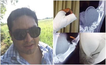 Julión Álvarez sufre percance con un becerro