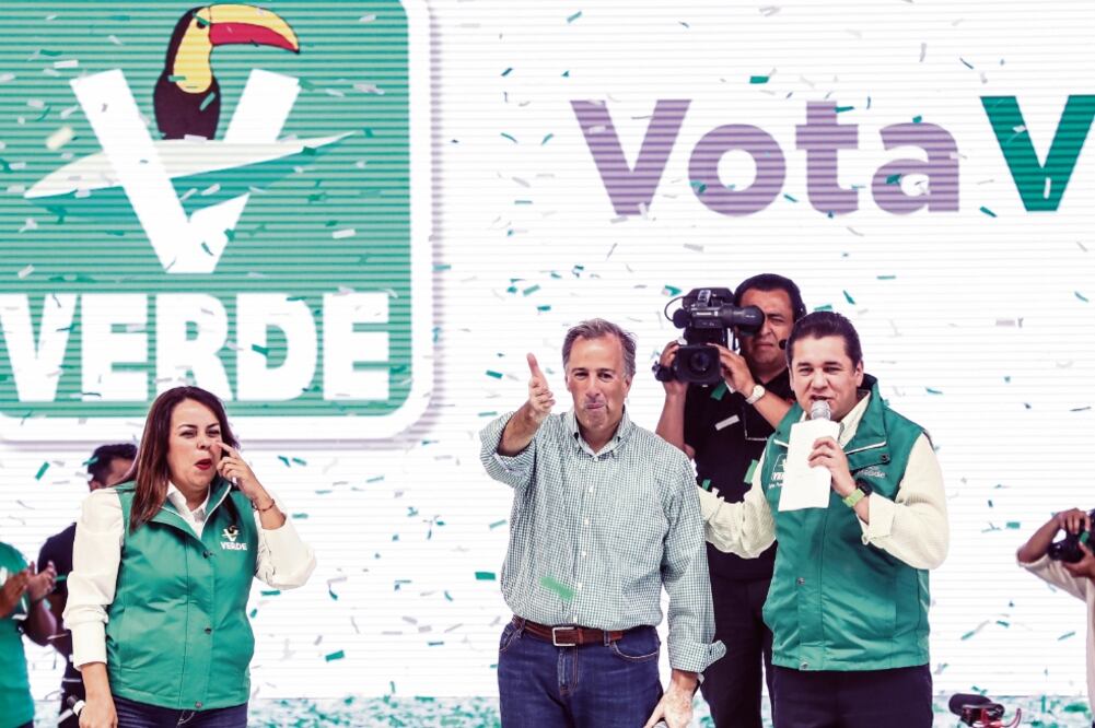 José Antonio Meade, candidato a la Presidencia por la coalición Todos por México (centro), tomó protesta a los aspirantes del PVEM que buscan cargos de elección popular en Morelos. (GERMÁN ESPINOSA. EL UNIVERSAL)