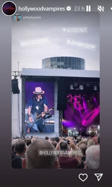 Tras este incidente, Depp volvió a los escenarios para terminar la gira con su banda. Foto: Instagram