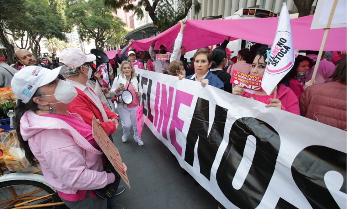 Imagen de la primera marcha a favor del INE. Foto: archivo/EL UNIVERSAL