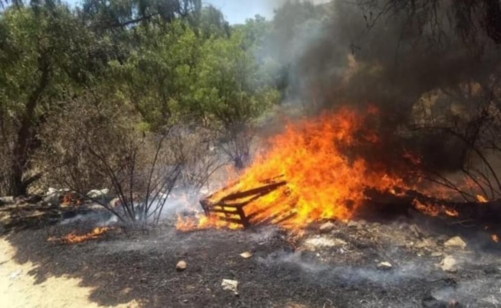 Registran incendio forestal en la Sierra de Guadalupe en Coacalco