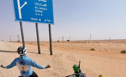 Locura Mundial: un grupo de ciclistas llegaron a Qatar en bicicleta