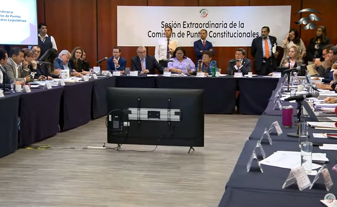 Comisiones unidas de Puntos Constitucionales y Estudios Legislativos del Senado. Foto: captura de pantalla