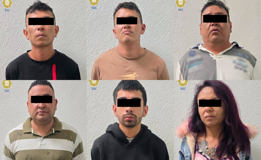 Detienen en la GAM a seis personas por robar más de 100 celulares en Morelos (29/09/2025). Foto: Especial