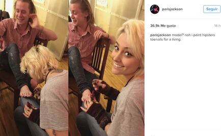 Paris Jackson pinta las uñas a Macaulay Culkin