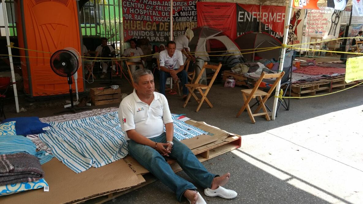 Este lunes se sumaron a la “huelga de hambre solidaria” Carlos Gómez Chambé y Humberto Gutiérrez Medina (Foto: Oscar Gutiérrez / EL UNIVERSAL)