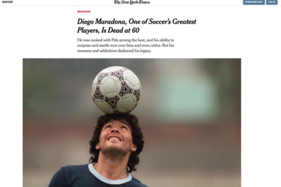"La muerte de un Dios": así reportan el fallecimiento de Maradona en el mundo
