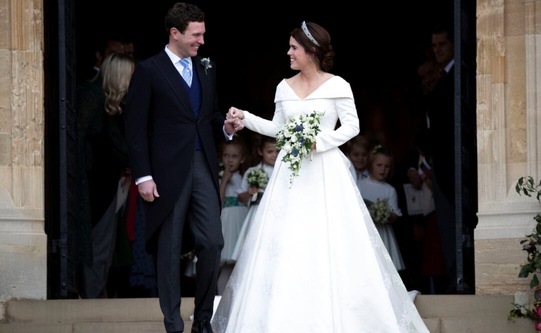 El vestido de novia de Eugenia de York, un diseño atípico para una princesa real. Foto: Reuters