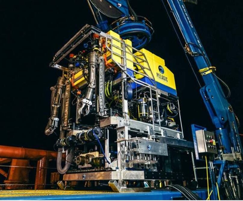Vehículo robótico que halló restos del Titán. Foto:  Pelagic Research Services