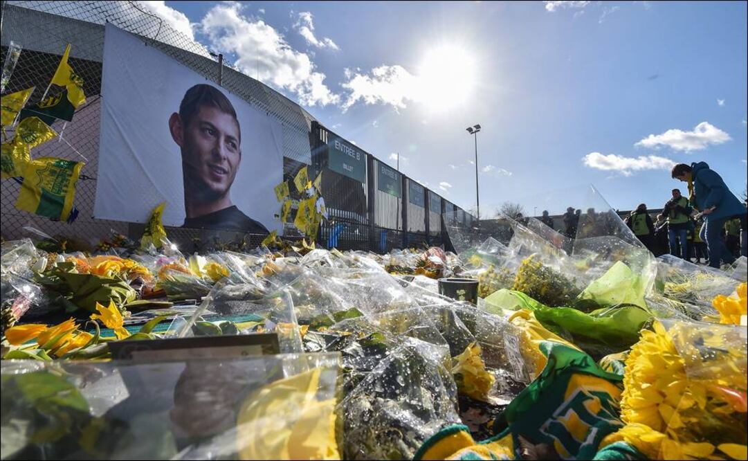 Homenaje para Emiliano Sala. Foto: AFP