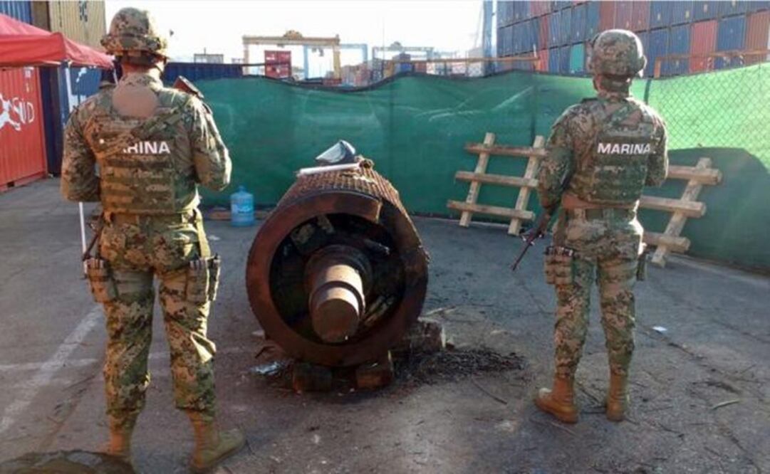 Photo: The drug was hidden in metal rolls used for sugar cane milling Photo: Special feature – SEMAR