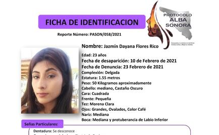 Activan Protocolo Alba por desaparición de Dayana Flores en Sonora