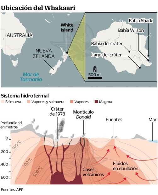 Horror en Nueva Zelanda tras erupción volcánica