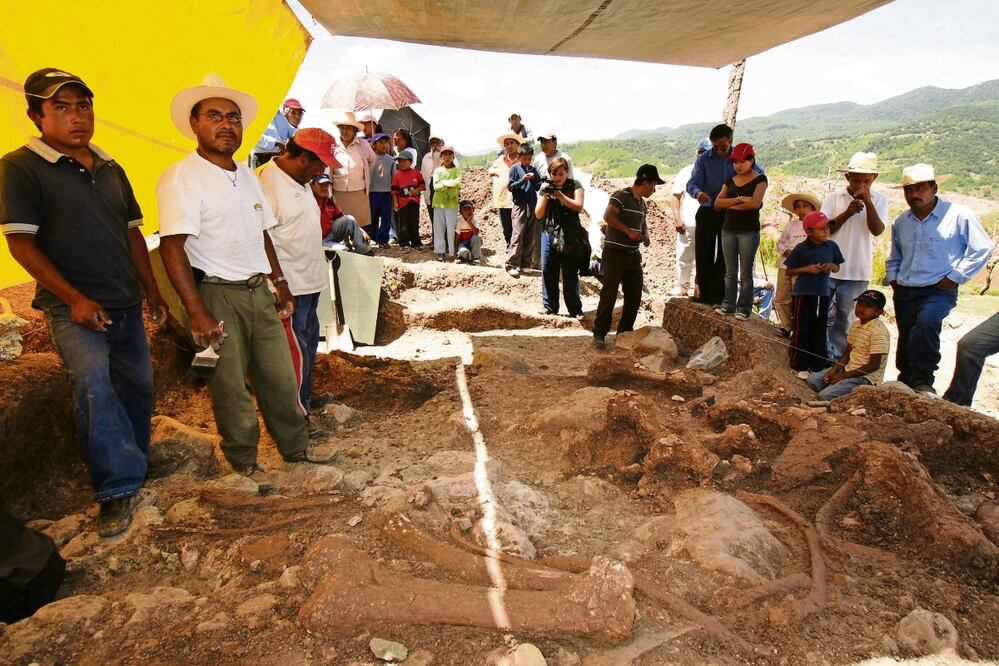 En 2009, en Santa María Tiltepec, pobladores hallaron los restos de un animal prehistórico que tiene 12 mil años extinto. Sus huesos llevan guardados más de una década.