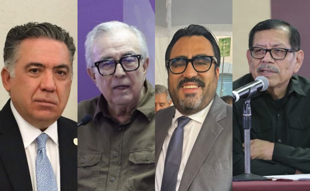 Senador Enrique Inzunza Cazarez, gobernador Rubén Rocha, Juan de Dios Gamez y Gerardo Mérida Sánchez acusados por Estados Unidos de narcotráfico. Fotos: Especial / Redes sociales