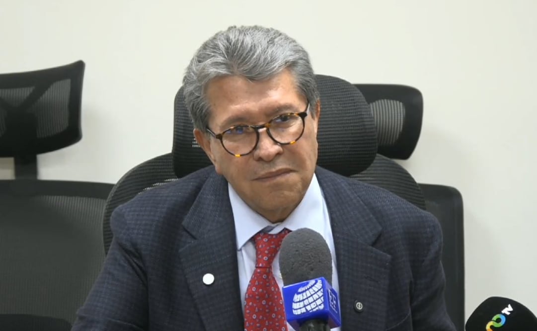 El coordinador de Morena en la Cámara de Diputados, Ricardo Monreal, en conferencia de prensa este lunes 6 de octubre de 2025. Foto: Especial