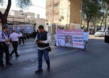Manifestantes denuncian corrupción de Coordinadora General de Delitos de Género de la FGJCDMX
